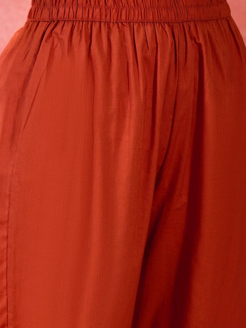 Orange v neck tunic with palazzo co ords