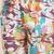 Abstract printed v neck tunic with trousers