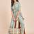 Sea green printed tunic & trousers co ord