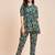 Green printed tunic & trousers co ord