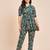 Green printed tunic & trousers co ord