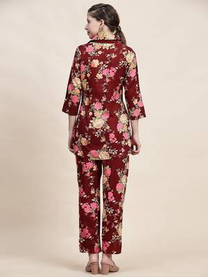 Printed shirt with trousers co ords 3