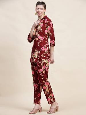 Printed shirt with trousers co ords 5