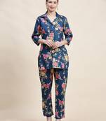 Printed shirt  with trousers co ords