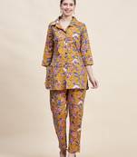 Printed shirt & trousers co ord
