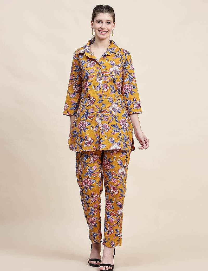 Printed shirt & trousers co ord