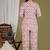 Casual printed v neck tunic with trousers
