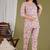 Casual printed v neck tunic with trousers