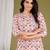 Casual printed v neck tunic with trousers