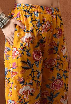 Floral printed cotton tunic & palazzo set 2