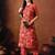 Red printed tunic with palazzo co ords