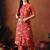 Red printed tunic with palazzo co ords