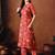 Red printed tunic with palazzo co ords