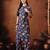 Blue printed cotton tunic with palazzo co ords