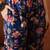 Blue printed cotton tunic with palazzo co ords