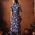Blue printed cotton tunic with palazzo co ords