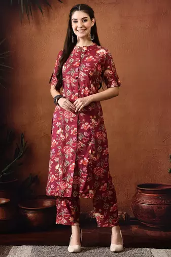 Ethnic printed tunic and palazzo set