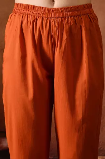 Embroidered tunic with trousers co ords