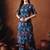 Blue printed cotton tunic with palazzo co ords