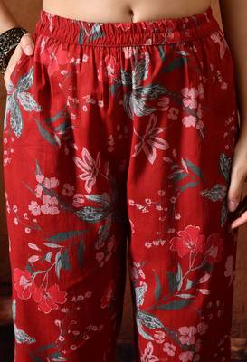 Maroon printed tunic with palazzo co ords 2