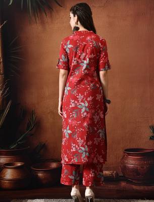 Maroon printed tunic with palazzo co ords 3
