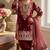 Trendy kids wedding wear heavy embroidery coding sequence work kurta set