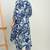 Floral printed shirt collar tunic & trousers set