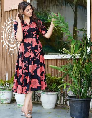 Floral printed shirt dress 5