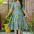 Floral printed fit and flare dress