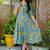Floral printed fit and flare dress