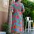 Floral printed  a line midi dress