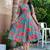 Floral printed  a line midi dress