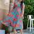 Floral printed  a line midi dress