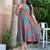 Floral printed  a line midi dress
