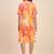Printed shirt collar a line dress