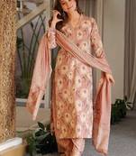Stylish cambric cotton kurti set with dupatta & bottom – heavy printed casual outfit