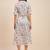 Floral print a line midi dress