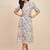 Floral print a line midi dress