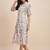 Floral print a line midi dress