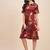 Floral print shirt collar shirt dress