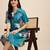 Floral printed shirt collar a line dress