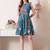 Floral print flutter sleeve fit & flare dress