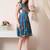 Floral print flutter sleeve fit & flare dress
