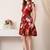 Floral print flutter sleeve fit & flare dress