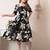 Floral print puff sleeve fit & flare dress