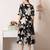 Floral print puff sleeve fit & flare dress