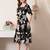 Floral print puff sleeve fit & flare dress