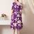 Floral print puff sleeve fit & flare midi dress
