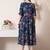 Floral print puff sleeve fit & flare dress