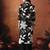 Floral printed mandarin collar pure cotton kurta with trousers